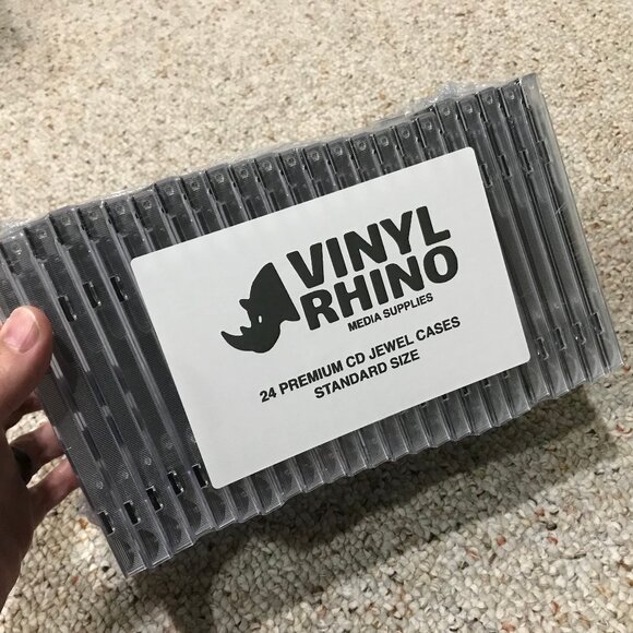 24 Brand New CD Jewel Cases Standard Size (Vinyl Rhino brand) - Picture 4 of 6